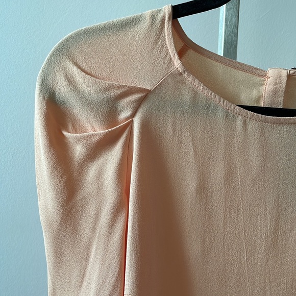 Zara peach puff sleeve blouse sz S - Picture 2 of 6